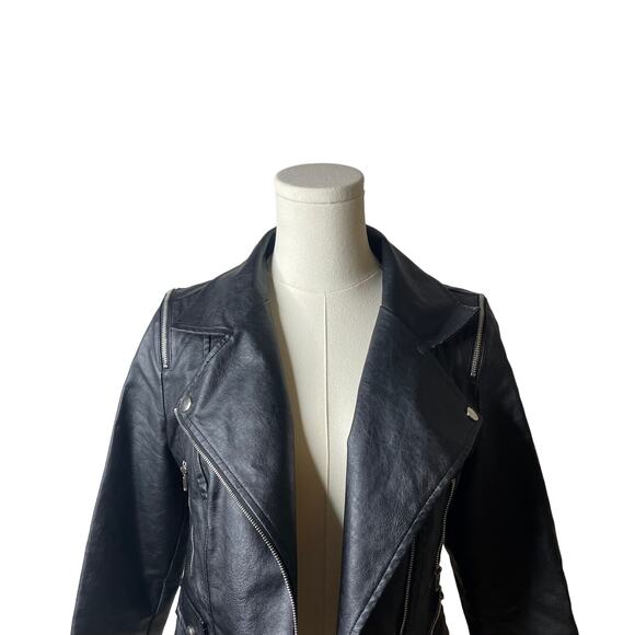 Windsor Faux Leather Moto Jacket - Size Small - Picture 3 of 9